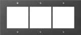 Gira 850367 Designrahmen 3-fach Türstation AP Gira TX_44 Anthrazit