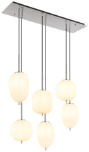 Globo Blacky I E14 Hängeleuchte 6-fach 40W Nickel Matt, Metall 120cm 15345-6NO