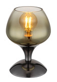 Globo Maxy E27 Tischleuchte 40W Schwarz-Chrom, Metall Ø15cm 15548T3