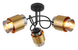 Globo Milley E27 Deckenleuchte 3-fach 40W Schwarz Matt, Metall Ø10cm 15560-3D