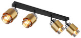 Globo Milley E27 Strahler 4-fach 40W Schwarz Matt, Metall Ø10cm 15560-4