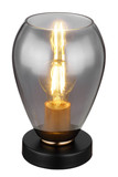 Globo Fanni E27 Tischleuchte 40W Schwarz Matt, Metall Ø15cm 15563T
