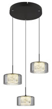 Globo Fogsy LED Hängeleuchte 24W Neutralweiß Schwarz Matt, Metall Ø15cm 15634-3
