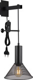 Globo Jedd E27 Wandleuchte 60W Schwarz Matt, Metall Ø21cm 15648W1