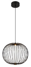 Globo Galway LED Hängeleuchte 15W Warmweiß Schwarz Matt, Metall Memoryfunktion Ø50cm 15652H1