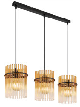 Globo Gorley E27 Hängeleuchte 3-fach 60W Schwarz Matt, Metall Ø20cm 15698-3HA