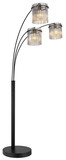 Globo Gorley E27 Stehleuchte 3-fach 60W Schwarz Matt, Metall Ø20cm 15698-3S