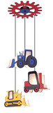 Globo Toolies E14 Hängeleuchte 3-fach 40W Dunkel Dunkel, Mdf 120cm 15731-3H