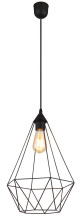 Globo Zachary E27 Hängeleuchte 60W Schwarz Matt, Metall Ø30cm 15745H1