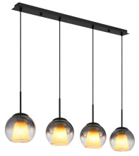 Globo Barry E27 Hängeleuchte 4-fach 40W Schwarz Matt, Metall Ø18cm 15749-4H