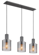 Globo Tulivar E27 Hängeleuchte 3-fach 40W Grau Dunkel, Metall Ø18cm 15904-3H