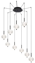 Globo Aida LED Hängeleuchte 60W CCT Schwarz Matt, Metall Memoryfunktion Ø15cm 16042-9H