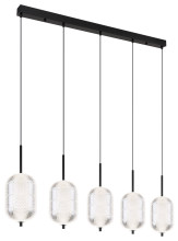 Globo Kurius LED Hängeleuchte 60W CCT Schwarz Matt, Metall Memoryfunktion Ø15cm 16043-5H