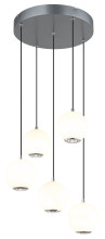 Globo Simmons LED Hängeleuchte 40W CCT Grau Matt, Metall Memoryfunktion Ø12cm 16062-5H