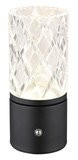 Globo Lunki LED Tischleuchte 2,50W CCT Schwarz Matt, Metall Ø8cm 21010S