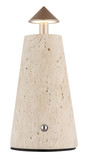 Globo Liva LED Tischleuchte 1,20W CCT Grau, Travertine Stein Ø4,2cm 21037C