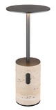 Globo Travertin LED Tischleuchte 3W Warmweiß Grau, Travertine Stein Memoryfunktion Ø12cm 21050