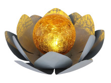Globo Solarleuchte Metall Grau, 1Xled LED Solarleuchte 0,06W IP44 Grau, Metall 9cm 33532