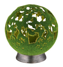 Globo Solarleuchte Metall Silbergrau, 1Xled LED Solarleuchte 0,06W IP44 Silbergrau, Metall Ø20cm 36746