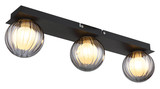 Globo Ander G9 Deckenleuchte 3-fach 10W IP44 Schwarz Matt, Metall Ø10cm 41928-3