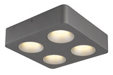 Globo Hangarau LED LED Strahler 20W Warmweiß Grau Dunkel, Aluminium 5,5cm 43100-4