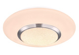 Globo Candida LED Deckenleuchte 18W Warmweiß Weiß, Metall Fernbedienung Nachtlicht Sparkle-Dekor Memoryfunktion Ø34cm 48311-18RGB