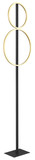 Globo Stehleuchte Metall Schwarz Matt, 1Xled LED Stehleuchte 24W Warmweiß Schwarz Matt, Metall 160cm 48461-30RS
