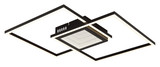 Globo Saunders LED Deckenleuchte 32W CCT Schwarz Matt, Metall Fernbedienung Nachtlicht Memoryfunktion 5cm 48468-32