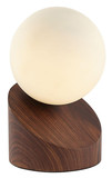 Globo Alisa Tischleuchte 3W Holzoptik Dunkel, Metall Ø10cm 503001476