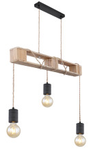 Globo Joelle E27 Hängeleuchte 3-fach 60W Schwarz Matt, Metall 120cm 54030-3PH