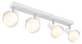Globo Tokki E14 Strahler 4-fach 40W Weiß Matt, Metall Ø10,5cm 54309-4W