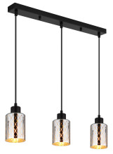 Globo Alonso E27 Hängeleuchte 3-fach 40W Schwarz Matt, Metall Ø9cm 54316-3H