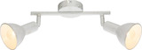 Globo Caldera E14 Strahler 2-fach 40W Weiß, Metall 18,5cm 54648-2