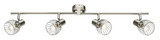 Globo Texas E14 Strahler 4-fach 40W Nickel Matt, Metall Ø8cm 54809-4