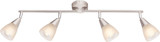 Globo Tadeus I E14 Strahler 4-fach 40W Nickel Matt, Metall Ø7,2cm 54919-4N