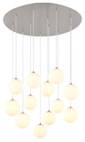 Globo Riha G9 Deckenleuchte 12-fach 3,50W Warmweiß Nickel Matt, Metall Ø12cm 56140-12D1