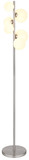 Globo Riha G9 Stehleuchte 6-fach 3,50W Warmweiß Nickel Matt, Metall 155cm 56140-6S