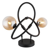 Globo Tuberius G9 Tischleuchte 2-fach 3,50W Warmweiß Schwarz Matt, Metall 38,5cm 56141-2T
