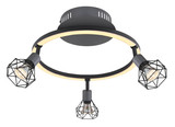 Globo Jutta LED Strahler 12W Warmweiß Graphit, Metall Ø9,6cm 57035-3