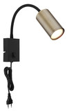 Globo Robby GU10 Wandleuchte 25W Schwarz Matt, Metall Ø5,5cm 57911WM