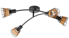 Globo Esra E14 Deckenleuchte 4-fach 25W Schwarz Matt, Metall 9cm 61340408