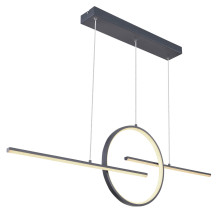 Globo Barral LED Hängeleuchte 50W CCT Graphit, Metall Fernbedienung Nachtlicht Memoryfunktion 150cm 67121-50G