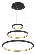 Globo Ralph LED Hängeleuchte 57W Warmweiß Schwarz Matt, Metall Memoryfunktion Ø51cm 67192-57B