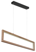 Globo Mandera LED Hängeleuchte 24W Warmweiß Schwarz Matt, Metall 120cm 67287H