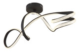 Globo Swirl LED Deckenleuchte 30W Neutralweiß Schwarz Matt, Metall 33cm 67341DS