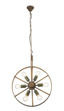 Globo Tonu E27 Hängeleuchte 6-fach 60W Grün, Metall 133cm 69052-6