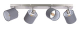 Globo Atlanta E14 Strahler 4-fach 25W Nickel Matt, Metall Ø12cm 81200424
