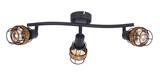 Globo Malik E14 Strahler 3-fach 25W Schwarz Matt, Metall Ø7cm 82340308