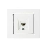 Gunsan Moderna Datenbuchse 1-fach CAT5e Internet Netzwerk Weiss