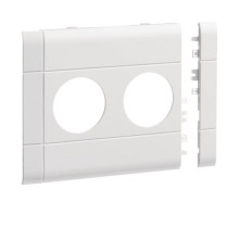 Hager GB120209016 Blende 2-fach Steckdose zu BRA/H/S 120mm anreihbar halogenfrei verkehrsweiß